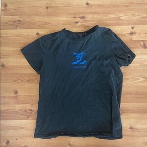 Louis Vuitton Black T-Shirt with Blue Monogram
